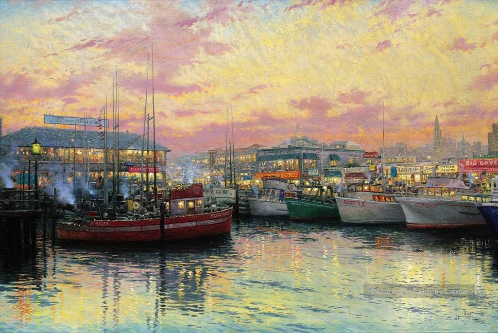 San Francisco Fishermans Wharf paysage urbain Peintures à l'huile